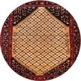 thumbnail image 1 of Ahgly Company Indoor Round Traditional Deep Red Persian Area Rugs, 4' Round, 1 of 6