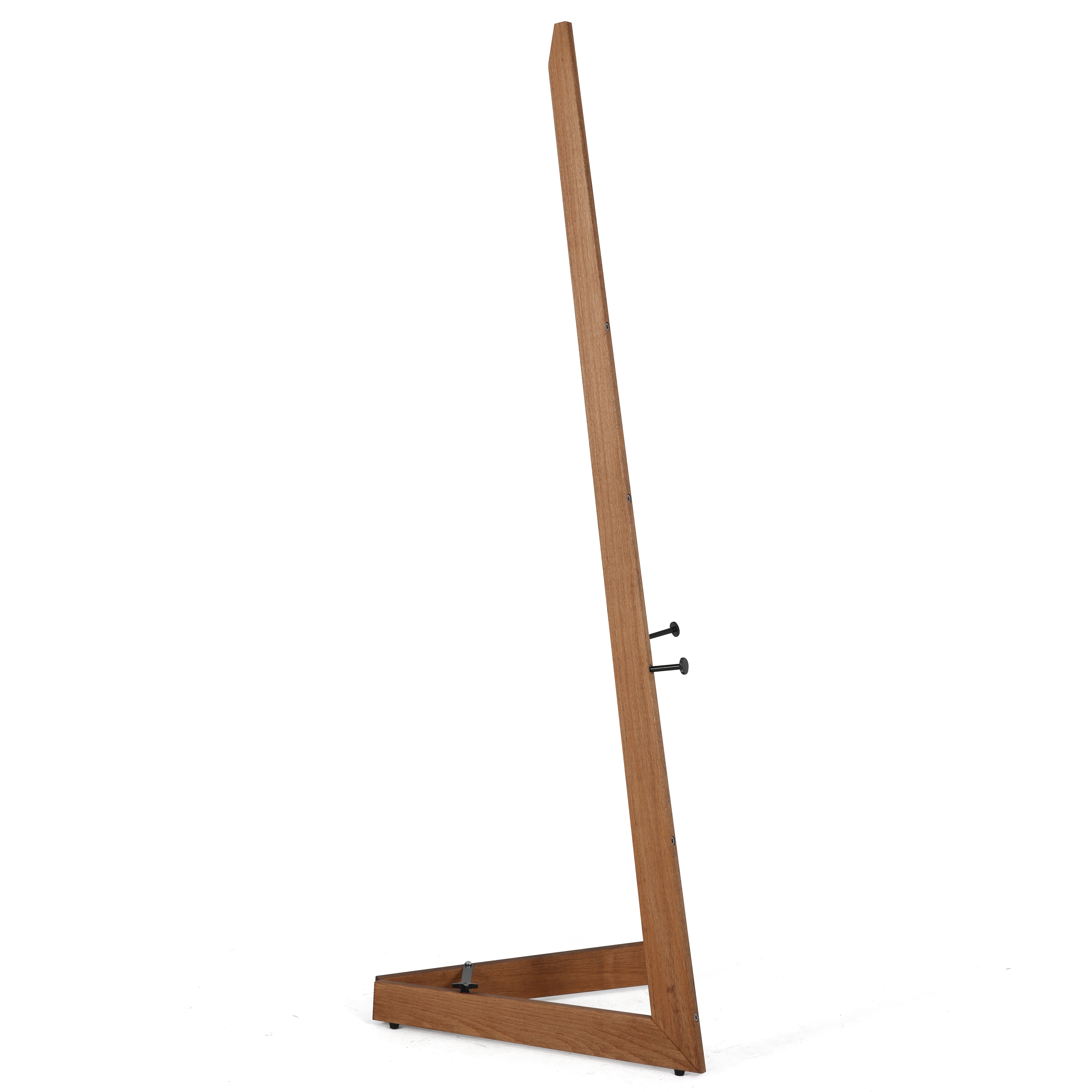 M&T Displays Wood Portable Easel, Foldable and Practical Solution for Presentation or Amateur Artwork, Canvas sizes from B2, 19.69 x 27.83 inch up to A0, 33.11x46.81 inch (Dark Wood, 59)