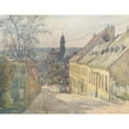 thumbnail image 2 of Hans Götzinger 24x19 Gold Ornate Framed and Double Matted Museum Art Print Titled - A View of Diesterweggasse and St. Rochus Chapel in Penzing, 2 of 4