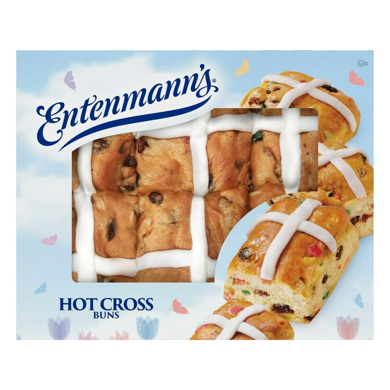 Entenmann's Hot Cross Fruit Buns, 15 oz, Pastries, Box - Walmart.com