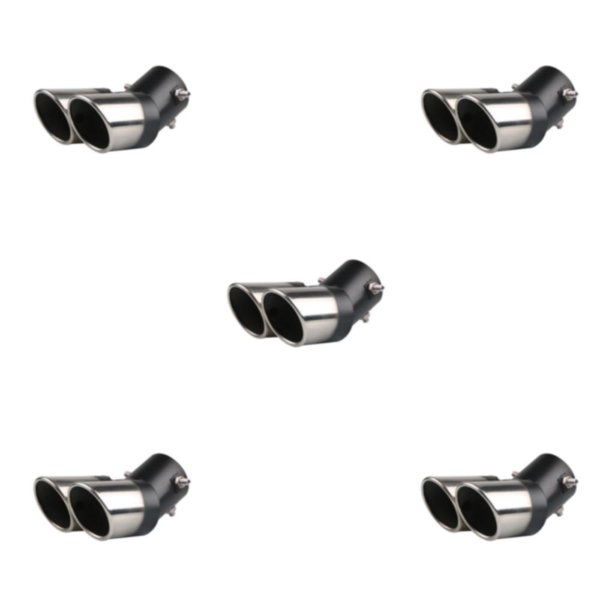 Scienceny Punta de silenciador de escape de coche universal silenciador de tubo de escape de tubo de acero inoxidable automático accesorios Type2 NO2