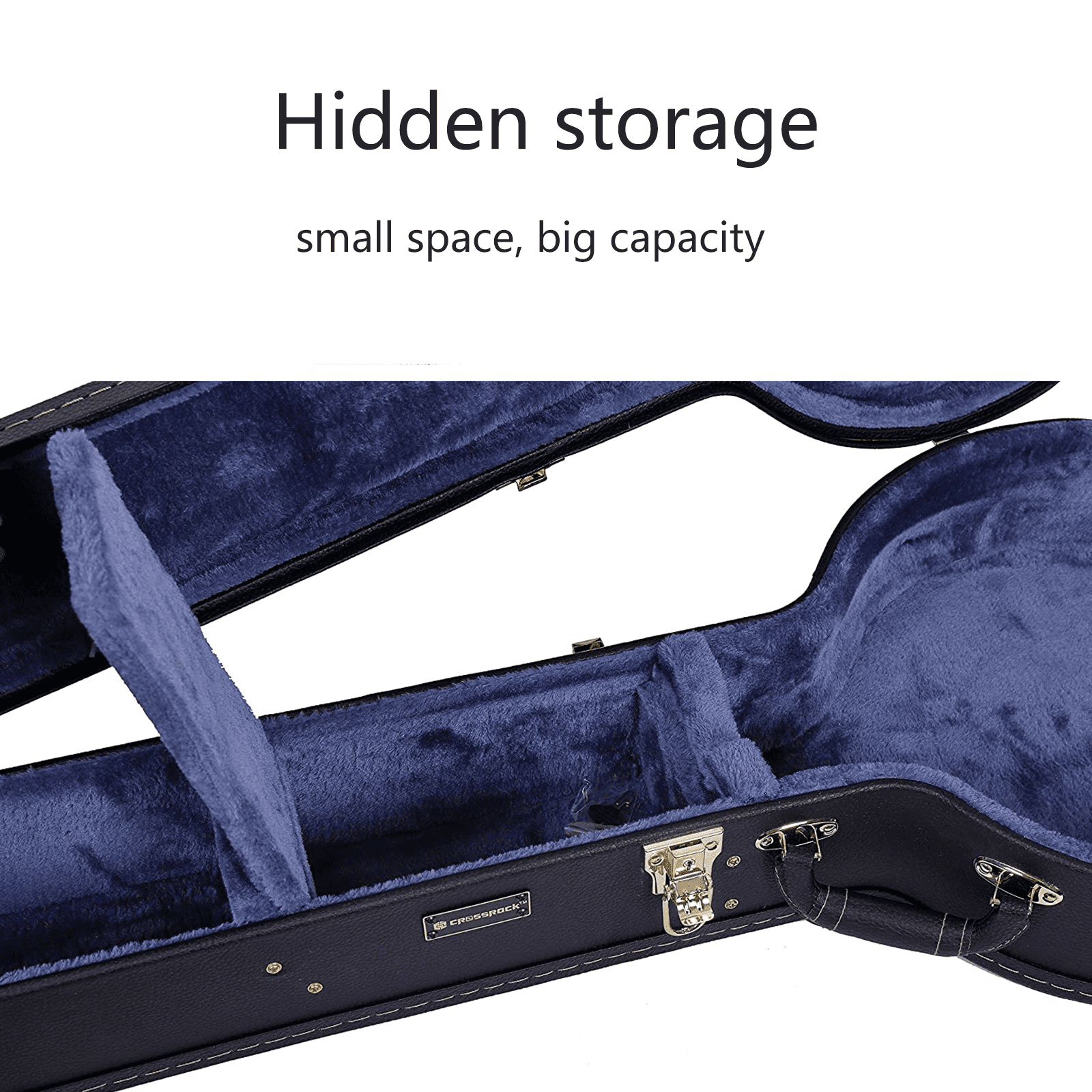 Crossrock Deluxe Wood Hard Case Fits Snuggly 5 String Resonator Banjo