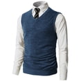 thumbnail image 1 of H2H Mens Casual Slim Fit Basic Knitted V-Neck Pullover Sweaters Vest (CMOV042), 1 of 6