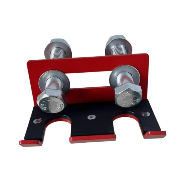 Solución de almacenamiento para barras de pesas en rack de sentadillas, montaje vertical para equipos de gimnasio en garaje Rojo