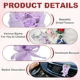 thumbnail image 3 of Uxcell Light Purple Small Bouquet Car Air Freshener Vent Clips, Mini Decorative Rose Bouquet with Fragrance Diffuser for Women, Automotive Air Freshener Decoration, Style 5, 3 of 7