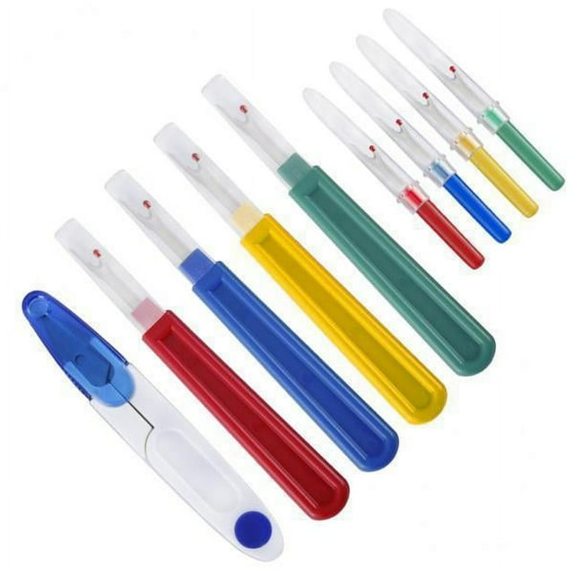 yuksok 2 X 9 Pieces Sewing Thread Unpicker, Sewing Seam Remover And Thread Scissors , Multi, 2 Pcs