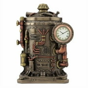 Steampunk Mysterious Container Clock - Home Accent Sculpture by XoticBrands - Veronese Size (Small)