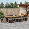 thumbnail image 1 of vidaXL 17 Piece Garden Dining Set with Cushions Grey Poly Rattan, 1 of 5