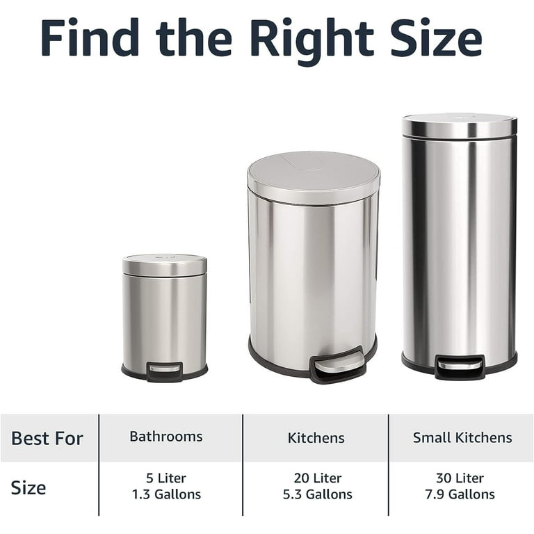 Stainless Steel Trash Can With Sensor 30 Liters/ 7.9 Gallon 