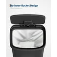 thumbnail image 4 of EuKer Large Garbage Can with Lid, 15.8 Gal Recycle Bin for Kitchen, Bathroom, Living Room, Black, 4 of 6