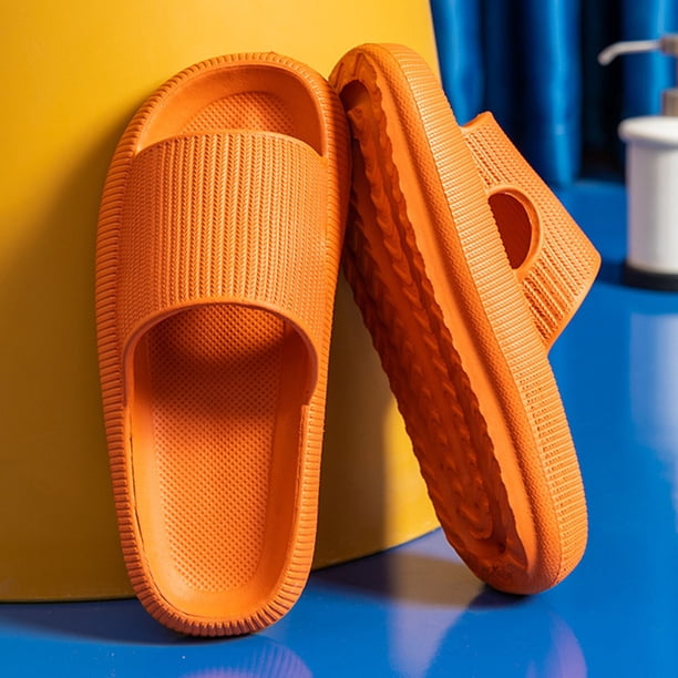Zapatillas Geniales Bolso Cool Pantuflas Antideslizantes Casa Parejas Pantuflas Elásticas para Caminar (Naranja 40-41)