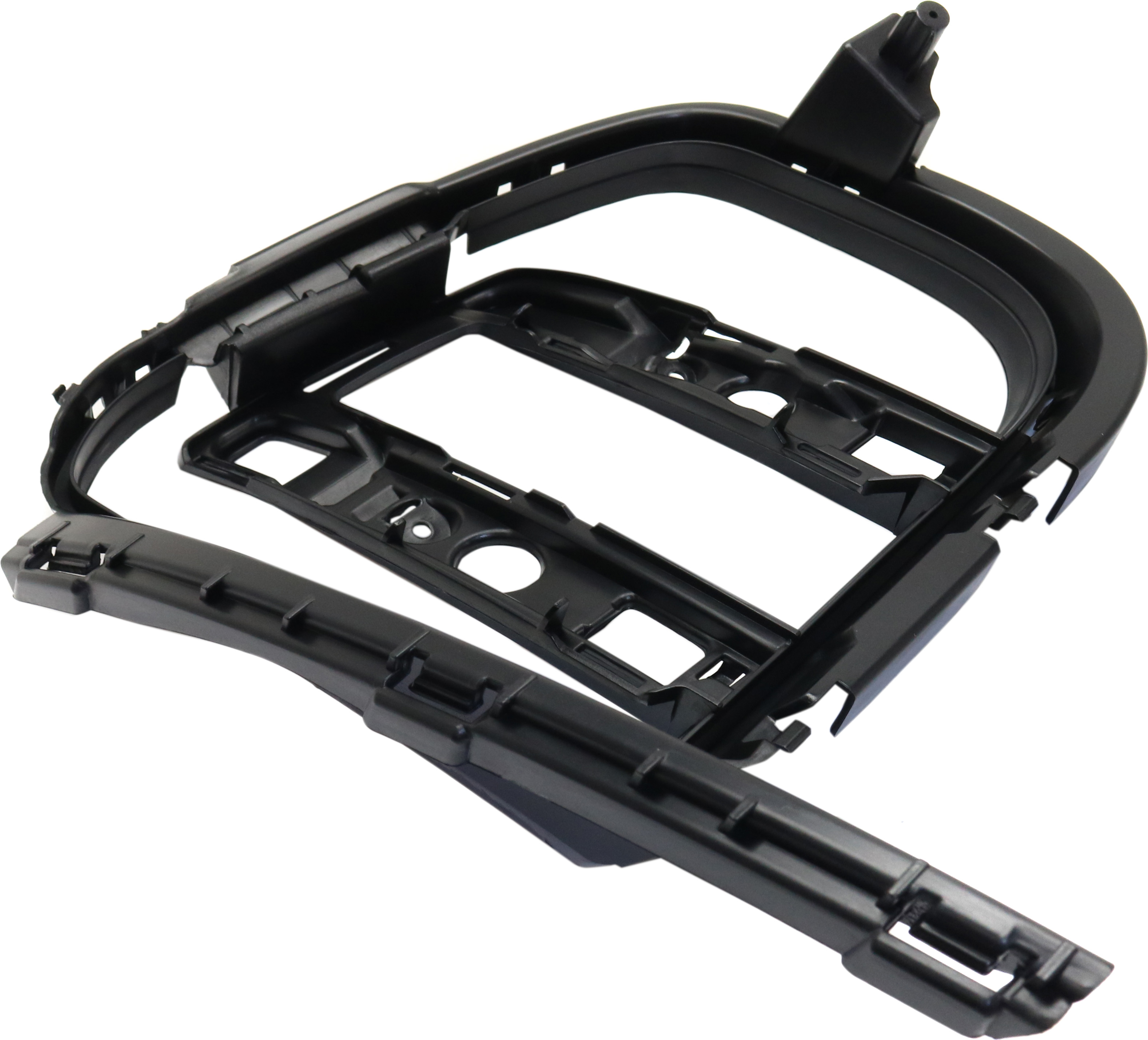 Bumper Grille Compatible With 2015-2018 Porsche Macan Front, Left Driver Textured Black