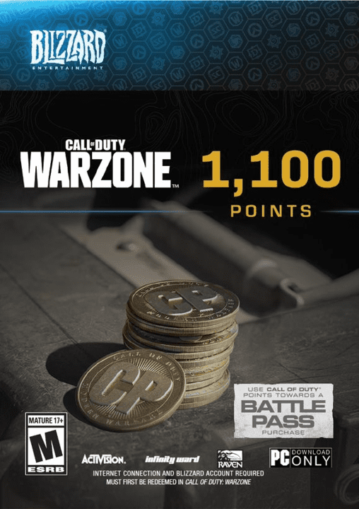 Blizzard Call of Duty Warzone 1100 Points, Activision, PC [Digital Download]
