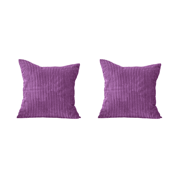 ARLAJO 2 Pcs 12"x20" Fade-Resistant Corduroy Pillow Covers,Hidden Zipper,Purple