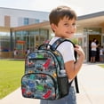 thumbnail image 3 of KUIFORTI Red Tractor Toddler Backpack Boys Kids School Bag with Front Pockets Adjustable Straps Lightweight for Preschool Kindergarten Back to School Essentials Gifts, 3 of 7