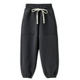 thumbnail image 2 of Fozruso Wide Leg Pants for Girls Toddler Kids Toddler Girls Boys Pants Athletic Active Jogger Pants Sweatpants Thick Winter Warm Long Bottoms Trousers Sizes 4-5 Years, 2 of 5