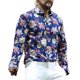 thumbnail image 2 of Camisas De Mezclilla Para Hombre Camisa casual de vacaciones en la playa estampada para hombre (Purple, M), 2 of 5