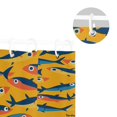 thumbnail image 5 of Yayeee Shower Curtain with Hooks 72"x72" Waterproof Fabric Bathroom Hanging Decor, Yellow Sardines Pattern, 5 of 5