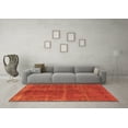 thumbnail image 3 of Ahgly Company Indoor Square Oriental Orange Industrial Area Rugs, 7' Square, 3 of 4