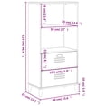 thumbnail image 4 of vidaXL Bookcase VIKEN White 60x35x123 cm Engineered Wood, 4 of 5
