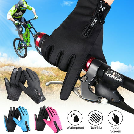 1 Pair Windproof Touch Screen Long Finger Gloves For Smart Phone Skiing Cycling Bike Bicycle Motor Riding Sports (Best Cycling Gloves For Long Rides)