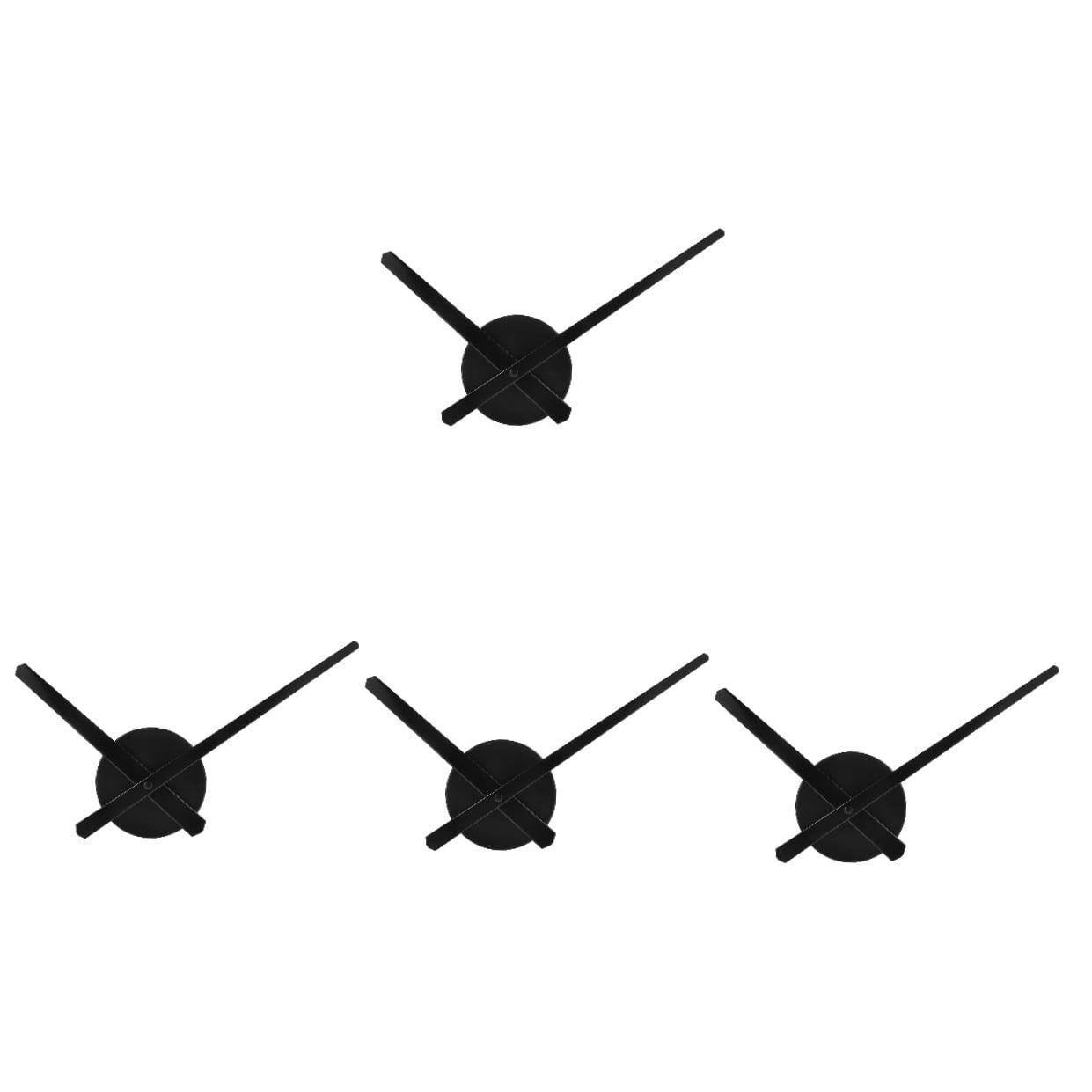 RENACLIPY Clock Movement Kit, 4 Sets Replacement Mechanism Compatible with Most Wall Clocks, Silent Quartz