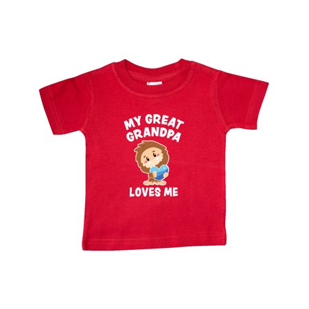 

Inktastic Cute Bigfoot My Great Grandpa Loves Me Gift Baby Boy T-Shirt