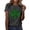 Grey, variant on Ladies Sparkly Shamrock St. Patrick's Day T-shirt Tops Green Sequin Clover Print Tees Crew Neck Short Sleeve T Shirts for Festive