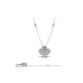 thumbnail image 6 of KEEVA JEWELS 1.80 Carat Round Moissanite Stone Modern Geometric Arch Pendant Necklace for Women 18 inch Length, White Gold Plated Silver, 6 of 7