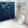 thumbnail image 7 of PRATYUS Shark Shower Curtain-Cartoon Fish Bathroom Decor- Ocean Blue Abstract Sharks Waterproof Curtains - Modern Home Bedroom Decor &amp; Festival Gifts Teen Adults 36x72, 7 of 7