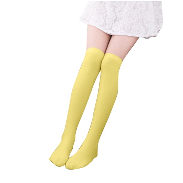 FAIWAD Girls Classic Velvet Over the Knee Socks Compression Knee High Over the Calf Socks for Daily Ballet Cosplay