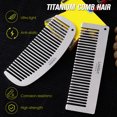 thumbnail image 3 of Lixada Titanium Alloy Comb Anti-static Comb Pocket Comb, 3 of 8