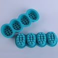 thumbnail image 5 of 4-Cavity Massage Brush Mold Oval Silicone Soap Mold Bar Mold for DIY Handmade Soap Cake Baking Mold, 5 of 7