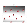 thumbnail image 1 of Fotbe Ladybugs on Black and White Striped Alfombrilla de Secado para Cocina con Estampado, 18x24 Pulgadas, 1 of 7