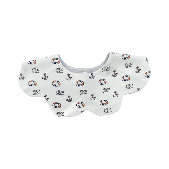 Double Sided Baby Bib Full Coverage Cotton Fabric Toddler Burp Cloth for Eating Washable Multiple Fun Design Multicolor