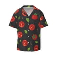 thumbnail image 3 of Goofa Tomatoes1 Printed Men's Casual Short-sleeved Shirt,Lightweight Breathable Button-down,Summer Casual men's top,Versatile Fashion shirt-XX-Large, 3 of 7
