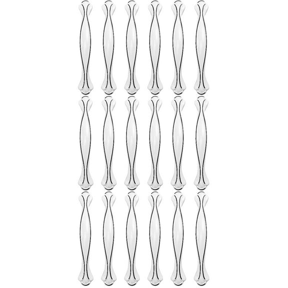 Set of 3 Drawer Handle Cabinet Knobs Unique Retro Decor Drawers White