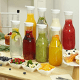 thumbnail image 4 of Qiweii Glass Carafe Pitchers, Large Carafe, Beverage Dispensers, Clear Jugs For Mimosas, Water, Wine, Milk and Juice, with Plastic Lids, 1500ML Dishwasher Safe, 4 of 5