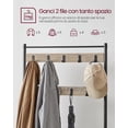 thumbnail image 7 of VASAGLE Coat Rack, Hall Tree with Shoe Storage Bench, Entryway Bench with Shoe Storage, 3-in-1, Steel Frame, for Entryway, 12.6 x 27.6 x 68.9 Inches, Industrial, Greige and Black, 7 of 7