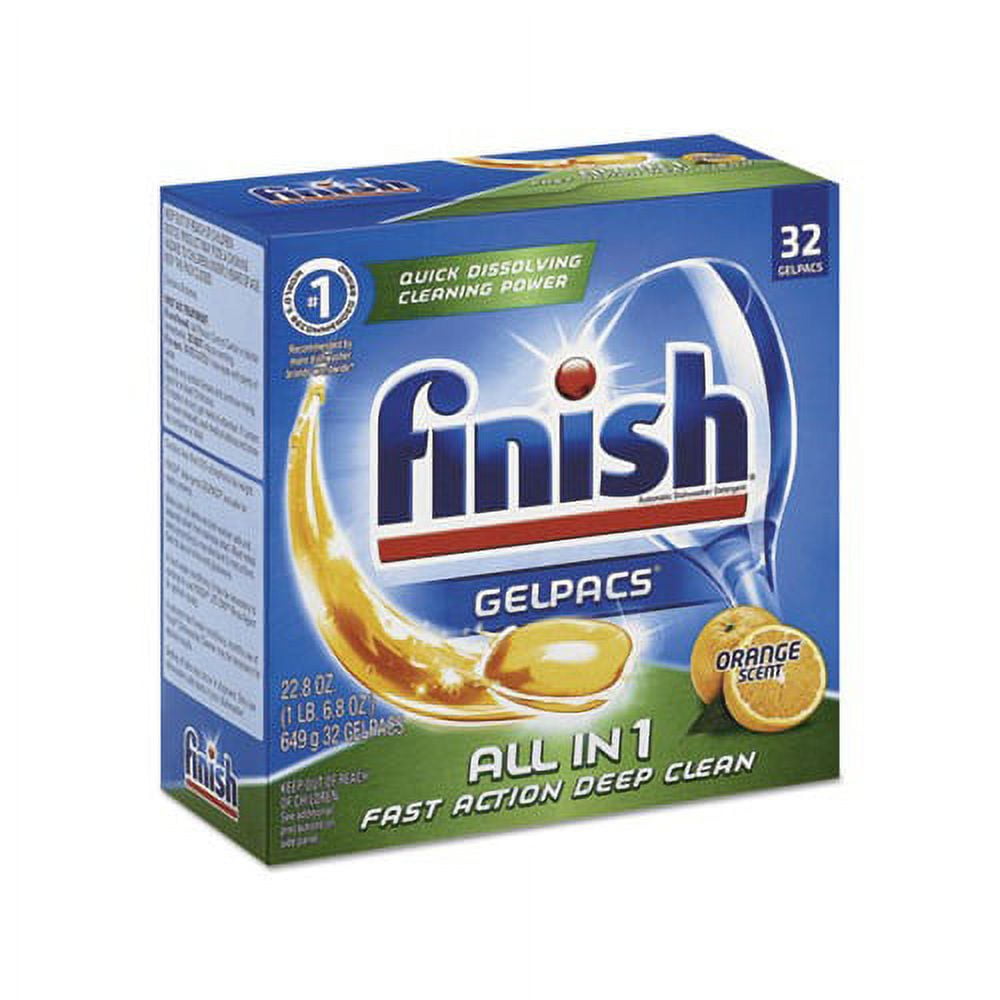 Dish Detergent Gelpacs Orange Scent, 32/Box