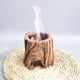 thumbnail image 4 of Brasero de mesa, chimenea pequeña, forma de tocón de , brasero , brasero de mesa para patio al aire libre Marrón, 4 of 9