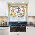 thumbnail image 6 of Mushroom Kitchen Curtains 2 Panels UV Protected Tier Curtains, Half Window Curtains Kitchen Tiers for Guest Room Bathroom Sink Laundry Room Basement,24"x27", 6 of 7