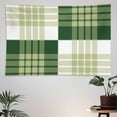 thumbnail image 5 of Green Gray White Tartan Plaid Wall Tapestry 60"x90" Lightweight, Wrinkle-Resistant Hanging Blanket for Bedroom Living Room Decor, 5 of 6