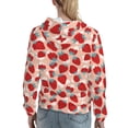 thumbnail image 7 of Wukai Red Strawberry Print Womens Hoodies Fleece Sweatshirts Long Sleeve Sweaters Pullover Fall Outfits Winter Clothes-X-Large, 7 of 7