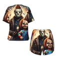 thumbnail image 5 of Lsque Chucky Women's Short-Sleeved Pajama Set - 2 Piece Soft and Lightweight Sleepwear Set-XX-Large, 5 of 9