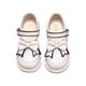 thumbnail image 1 of Puntoco Sandalias De Verano Para Bebés,Nuevo Estilo Británico Niña Bebé Negro Suela Blanda Estudiante De Primaria Zapatos De Rendimiento Con Lazo Blanco Roto 33, 1 of 6