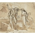 thumbnail image 2 of Henry Tresham 14x12 Gold Ornate Wood Frame and Double Matted Museum Art Print Titled - Psyche Giving Her Coin to Charon (1796), 2 of 4
