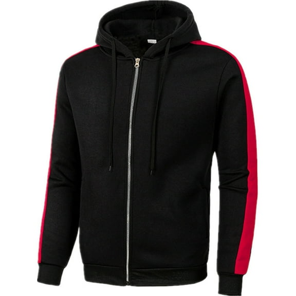 Baqcunre Hoodies For Men Mens Slim Casual Hooded Sweater Top Hooded Long Jacket Pocket Long Sleeve Men'S Blouse Coat Zip Up Hoodie Men Tops For Men Black L