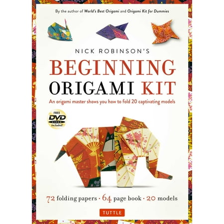 - Nick Robinson's Beginning Origami Kit : An Origami Master Shows You how to Fold 20 Captivating Models: Kit with Origami Book, 72 High-Quality Origami Papers & DVD