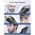 thumbnail image 2 of Men's beard trimmer hair clipper, 13-piece grooming kit, cordless rechargeable., 2 of 5